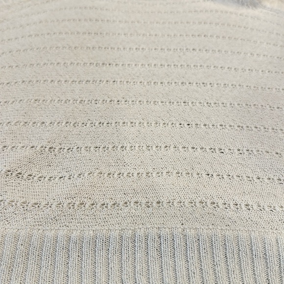 ROI WHITE KNIT TOP WITH BARE SHOULDERS AND SHORT SLEEVES SIZE S - Picture 5 of 8